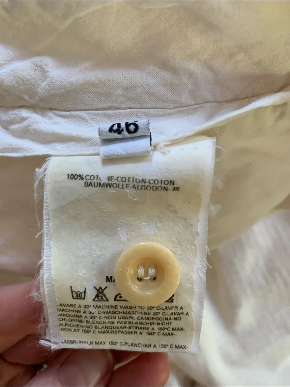 Maison Martin Margiela Off-White Cotton Chinos